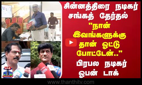 Chinnathirai election | நான் இவங்களுக்குதான் ஓட்டு போட்டேன்..  பிரபல நடிகர் ஓபன் டாக்