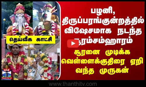 Soorasamharam பழனி, திருப்பரங்குன்றத்தில் விஷேசமாக நடந்த சூரம்சம்ஹாரம் - தெய்வீக காட்சி..