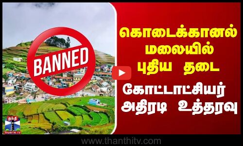 Kodaikal | Banned | கொடைக்கானல் மலையில் புதிய தடை.. கோட்டாட்சியர் அதிரடி உத்தரவு