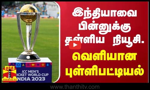 உலகக் கோப்பை கிரிக்கெட் தொடர் - இந்தியாவை பின்னுக்கு தள்ளிய நியூசி. - வெளியான புள்ளிபட்டியல்
