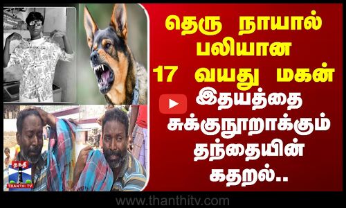 Rabies | தெருநாயால் பலியான 17 வயது மகன் -  இதயத்தை சுக்குநூறாக்கும் தந்தையின் கதறல்..