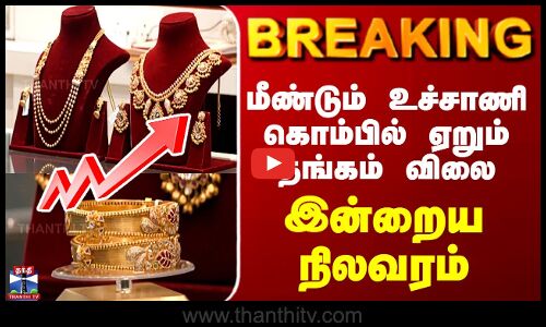 Gold Rate Today | மீண்டும் உச்சாணி கொம்பில் ஏறும் தங்கம் விலை - இன்றைய நிலவரம்