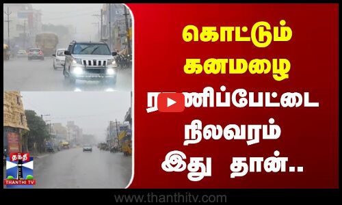 Ranipettai | TN Rains | கொட்டும் கனமழை | ராணிப்பேட்டை நிலவரம் இது தான்..