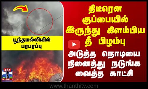 குப்பையில் இருந்து கிளம்பிய தீ பிழம்பு - அடுத்த நொடியை நினைத்து நடுங்க வைத்த காட்சி