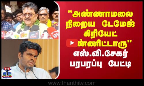 அண்ணாமலை நிறைய டேமேஜ் கிரியேட் பண்ணிட்டாரு எஸ்.வி.சேகர் பரபரப்பு பேட்டி