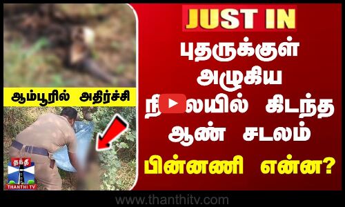 புதருக்குள் அழுகிய நிலையில் கிடந்த ஆண் சடலம் - பின்னணி என்ன? -ஆம்பூரில் அதிர்ச்சி