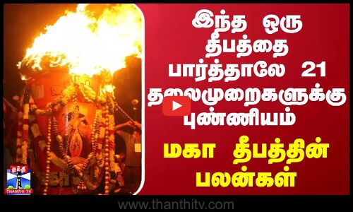 இந்த ஒரு தீபத்தை பார்த்தாலே 21 தலைமுறைகளுக்கு புண்ணியம் - மகா தீபத்தின் பலன்கள்