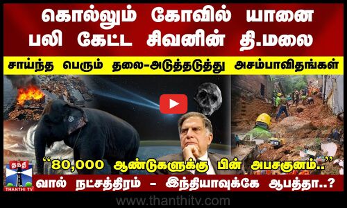 கொல்லும் யானை... பலி கேட்ட தி.மலை  ``80,000 ஆண்டுகளுக்கு பின்..  இந்தியாவுக்கே ஆபத்தா..?