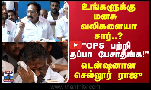 OPS பற்றி தப்பா பேசாதீங்க! உங்களுக்கு மனசு வலிகளையா சார்? டென்ஷனான செல்லூர் ராஜு