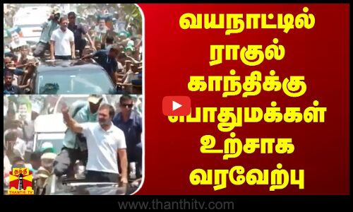 வயநாட்டில் ராகுல் காந்திக்கு பொதுமக்கள் உற்சாக வரவேற்பு | Kerala | Wayanad | Rahul Gandhi