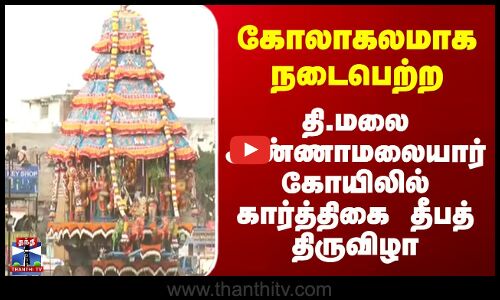 Tiruvannamalai || கோலாகலமாக நடைபெற்ற தி.மலைஅண்ணாமலையார் கோயிலில் கார்த்திகை தீபத் திருவிழா