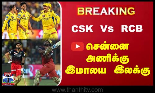 Breaking | CSK Vs RCB | சென்னை அணிக்கு இமாலய இலக்கு