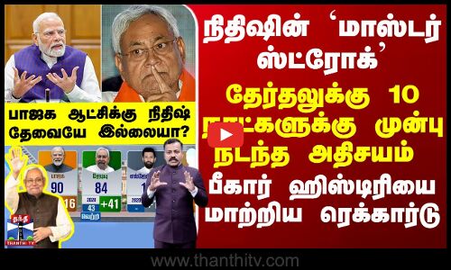 Bihar Election 2025 நிதிஷின் `மாஸ்டர் ஸ்ட்ரோக்’  தேர்தலுக்கு 10 நாட்களுக்கு முன்பு நடந்த அதிசயம்