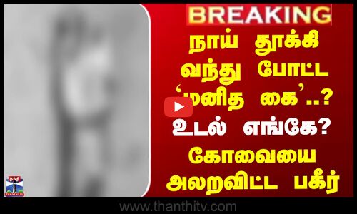 Kovai | Human Hand | நாய் தூக்கி வந்து போட்ட `மனித கை’..? உடல் எங்கே? கோவையில் குலைநடுக்கம்