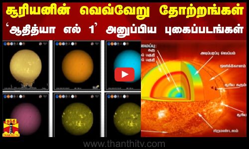 சூரியனின் வெவ்வேறு தோற்றங்கள்...  `ஆதித்யா எல் 1 அனுப்பிய புகைப்படங்கள்
