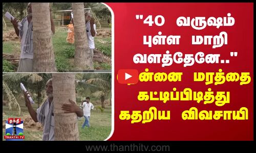 40 வருஷம் புள்ள மாறி வளத்தனே.. - தென்னை வளத்தேனே கட்டிப்பிடித்து கதறிய விவசாயி