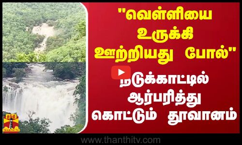 வெள்ளியை உருக்கி ஊற்றியது போல்.. நடுக்காட்டில் ஆர்பரித்து கொட்டும் தூவானம் | Udumalaipet