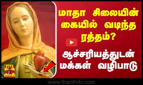 மாதா சிலையின் கையில் வடிந்த ரத்தம்? - ஆச்சரியத்துடன் மக்கள் வழிபாடு