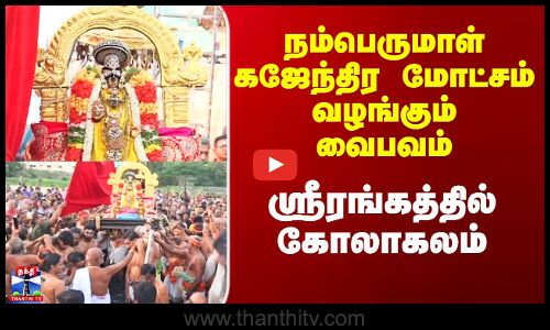 நம்பெருமாள் கஜேந்திர மோட்சம் வழங்கும் வைபவம் - ஸ்ரீரங்கத்தில் கோலாகலம்