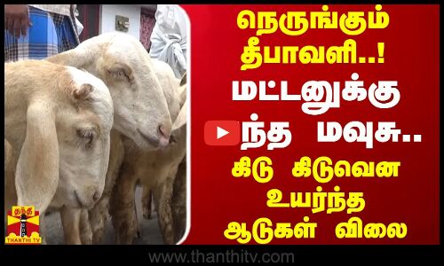 நெருங்கும் தீபாவளி..!மட்டனுக்கு வந்த மவுசு..கிடு கிடுவென உயர்ந்த ஆடுகள் விலை