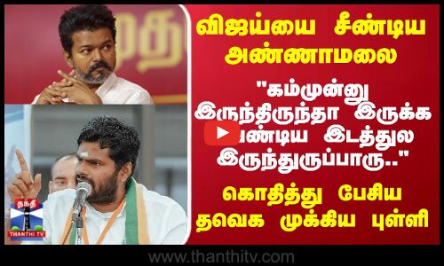 விஜய்யை சீண்டிய அண்ணாமலை... கொதித்து பேசிய தவெக முக்கிய புள்ளி