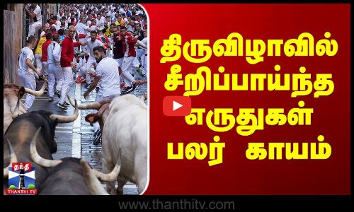 திருவிழாவில் சீறிப்பாய்ந்த எருதுகள் - பலர் காயம்