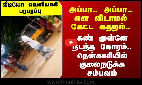 Thenkasi | அப்பா.. அப்பா.. என விடாமல் கேட்ட கதறல்.. கண் முன்னே நடந்த கோரம்.. தென்காசியில் பயங்கரம்