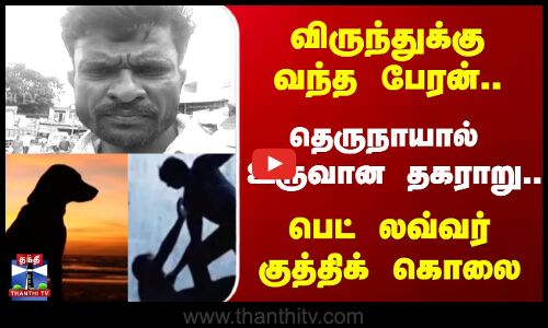 விருந்துக்கு வந்த பேரன்.. தெருநாயால்  உருவான தகராறு... பெட் லவ்வர் குத்திக் கொலை
