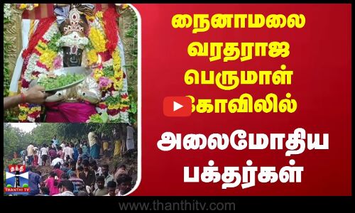 Temple | நைனாமலை வரதராஜ பெருமாள் கோவிலில் அலைமோதிய பக்தர்கள்