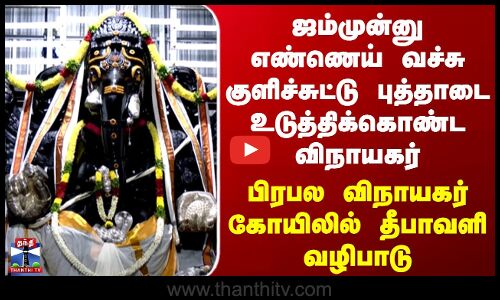 Kovai Vinayagar Koil | ஜம்முன்னு எண்ணெய் வச்சு குளிச்சுட்டு புத்தாடை உடுத்திக்கொண்ட விநாயகர்