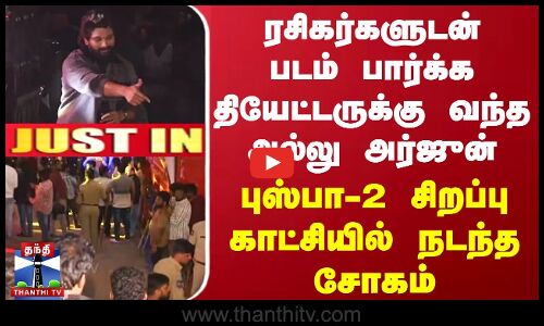 ரசிகர்களுடன் படம் பார்க்க தியேட்டருக்கு வந்த அல்லு அர்ஜுன் - புஸ்பா-2 சிறப்பு காட்சியில் நடந்த சோகம்