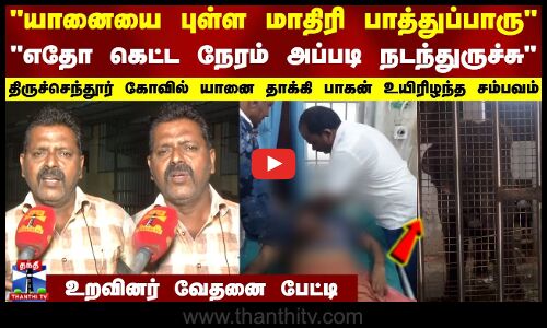 யானையை புள்ள மாதிரி பாத்துப்பாருஎதோ கெட்ட நேரம் அப்படி நடந்துருச்சு | உறவினர் வேதனை பேட்டி