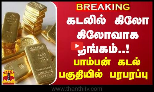 #BREAKING || கடலில் கிலோ கிலோவாக தங்கம்..! பாம்பன் கடல் பகுதியில் பரபரப்பு | Gold Smuggling