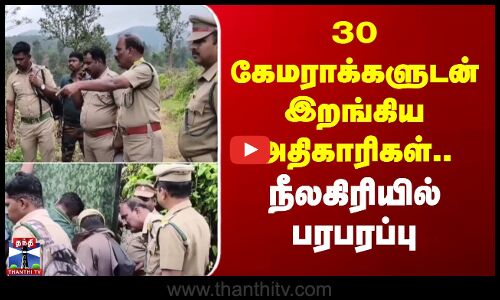 Nilgiri | Tiger | 30 கேமராக்களுடன் இறங்கிய அதிகாரிகள்.. நீலகிரியில் பரபரப்பு