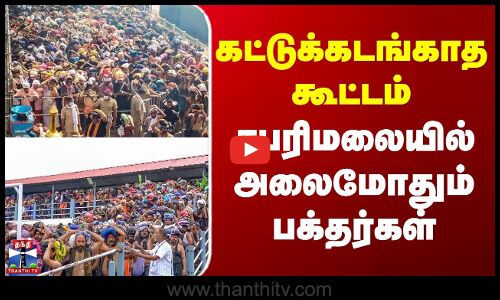 Sabarimala Temple Crowd | கட்டுக்கடங்காத கூட்டம் - சபரிமலையில் அலைமோதும் பக்தர்கள்