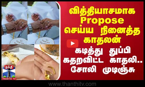 வித்தியாசமாக Propose செய்ய நினைத்த காதலன் - கடித்து துப்பி கதறவிட்ட காதலி..சோலி முடிஞ்சு