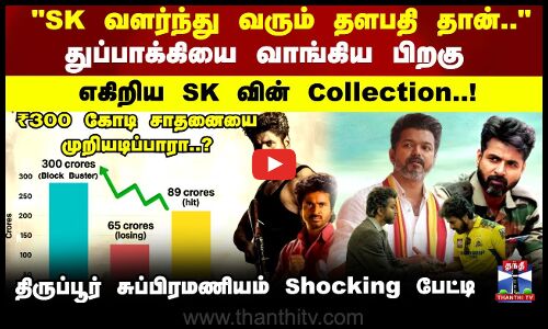 SK வளர்ந்து வரும் தளபதி தான்.. திருப்பூர் சுப்பிரமணியம் Shocking பேட்டி
