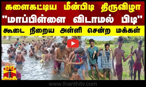 திண்டுக்கல்லில் களைகட்டிய மீன்பிடி திருவிழா...மாப்பிள்ளை விடாமல் பிடிகூடை நிறைய அள்ளி சென்ற மக்கள்