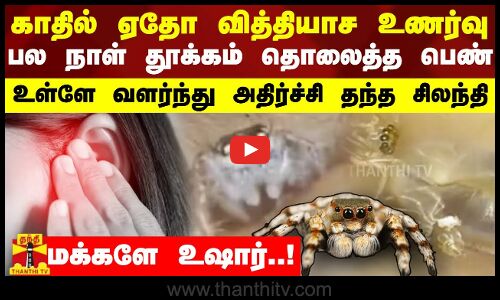 காதில் ஏதோ வித்தியாச உணர்வு.. பல நாள் தூக்கம் தொலைத்த பெண்.. உள்ளே வளர்ந்து அதிர்ச்சி தந்த சிலந்தி