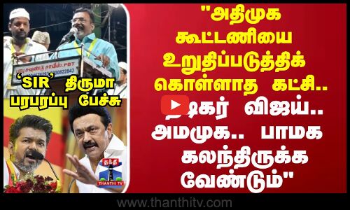 TVK | PMK | நடிகர் விஜய்.. அமமுக.. பாமக கலந்திருக்க வேண்டும்  - SIR திருமா பரபரப்பு பேச்சு