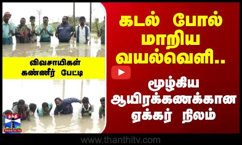 Thanjavur | TN Rains | மூழ்கிய ஆயிரக்கணக்கான ஏக்கர் நிலம் - விவசாயிகள் கண்ணீர் பேட்டி