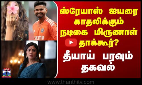 Mrunal Thakur Shreyas Iyer | ஸ்ரேயாஸ் ஐயரை காதலிக்கும் நடிகை மிருணாள் தாக்கூர்? -தீயாய் பரவும் தகவல்