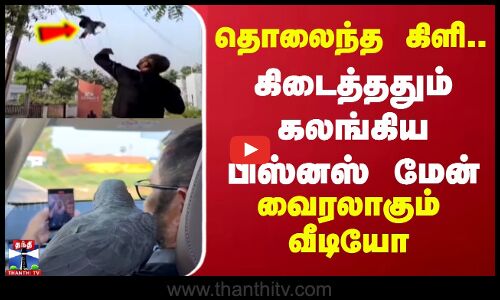 தொலைந்த கிளி.. கிடைத்ததும் கலங்கிய பிஸ்னஸ் மேன்.. வைரலாகும் வீடியோ