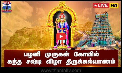 🔴LIVE : பழனி முருகன் கோவில் கந்த சஷ்டி விழா திருக்கல்யாணம் | நேரலை காட்சிகள்