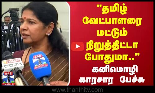 தமிழ் வேட்பாளரை மட்டும் நிறுத்திட்டா போதுமா.. கனிமொழி பேச்சு