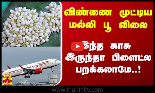 விண்ணை முட்டிய மல்லி பூ விலை.. இந்த காசு இருந்தா பிளைட்ல பறக்கலாமே..!