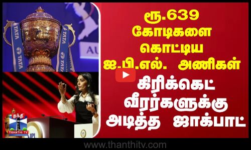 ரூ.639 கோடிகளை கொட்டிய ஐ.பி.எல். அணிகள்..கிரிக்கெட் வீர‌ர்களுக்கு அடித்த ஜாக்பாட் | IPL