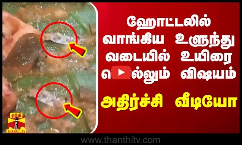 ஹோட்டலில் வாங்கிய உளுந்து வடையில் உயிரை கொல்லும் விஷயம்.. அதிர்ச்சி வீடியோ | Restaurants