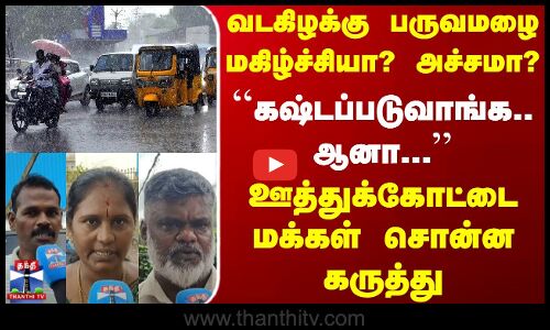 Thanthi Tv Street Interviews | வடகிழக்கு பருவமழை மகிழ்ச்சியா? அச்சமா? - மக்கள் சொன்ன கருத்து