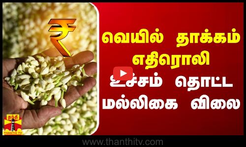 வெயில் தாக்கம் எதிரொலி... உச்சம் தொட்ட மல்லிகை விலை